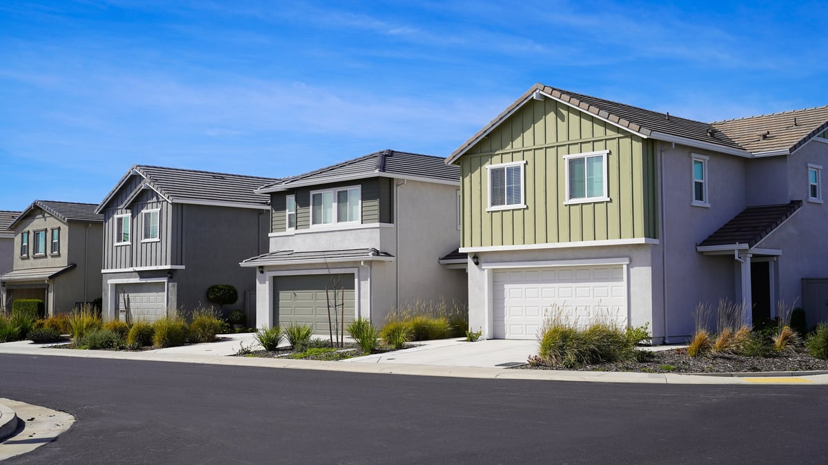 Newly built single family homes in Sacramento California