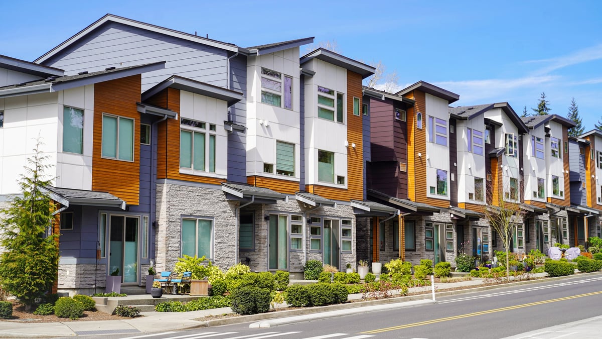 Modern townhomes on Bainbridge Island Washington